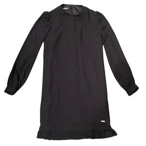Dsquared2 Black Long Sleeves Pleated Bottom Shift Dress Size Girls‎ 14 Years